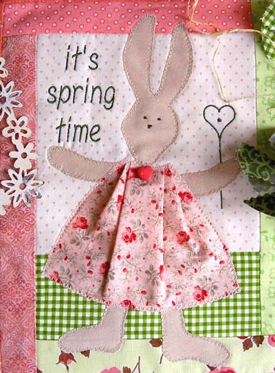patchwork quilt hase ostern
