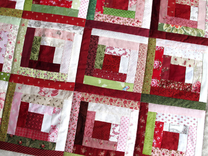patchworkdecke log cabin