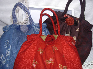 patchwork tasche rose